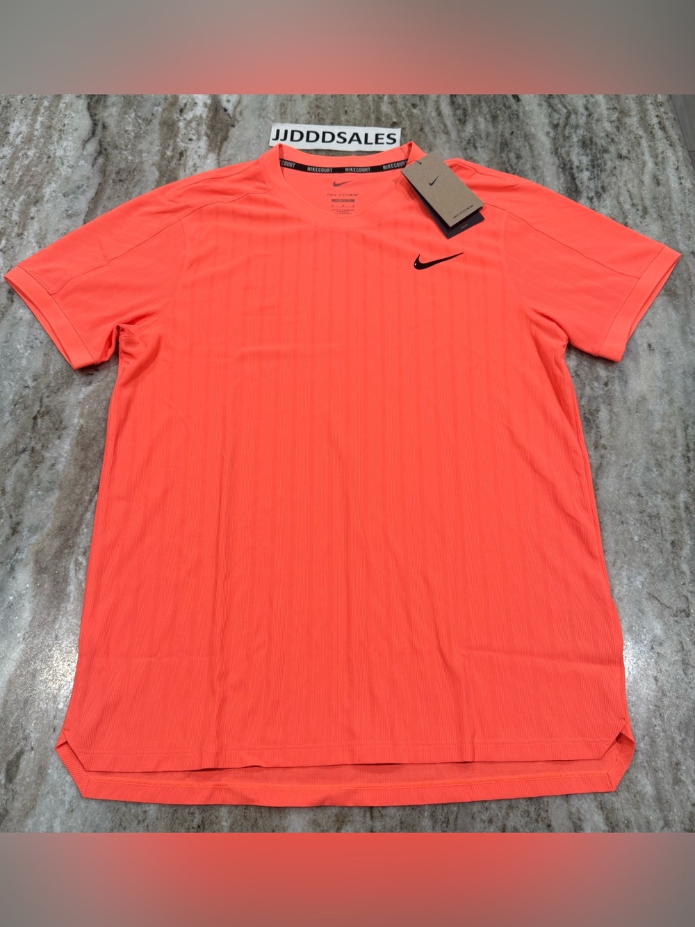 Nike Court Dri-FIT ADV Slam Tennis Top Bright Mango HM6712-873 Men's Sz M NWT